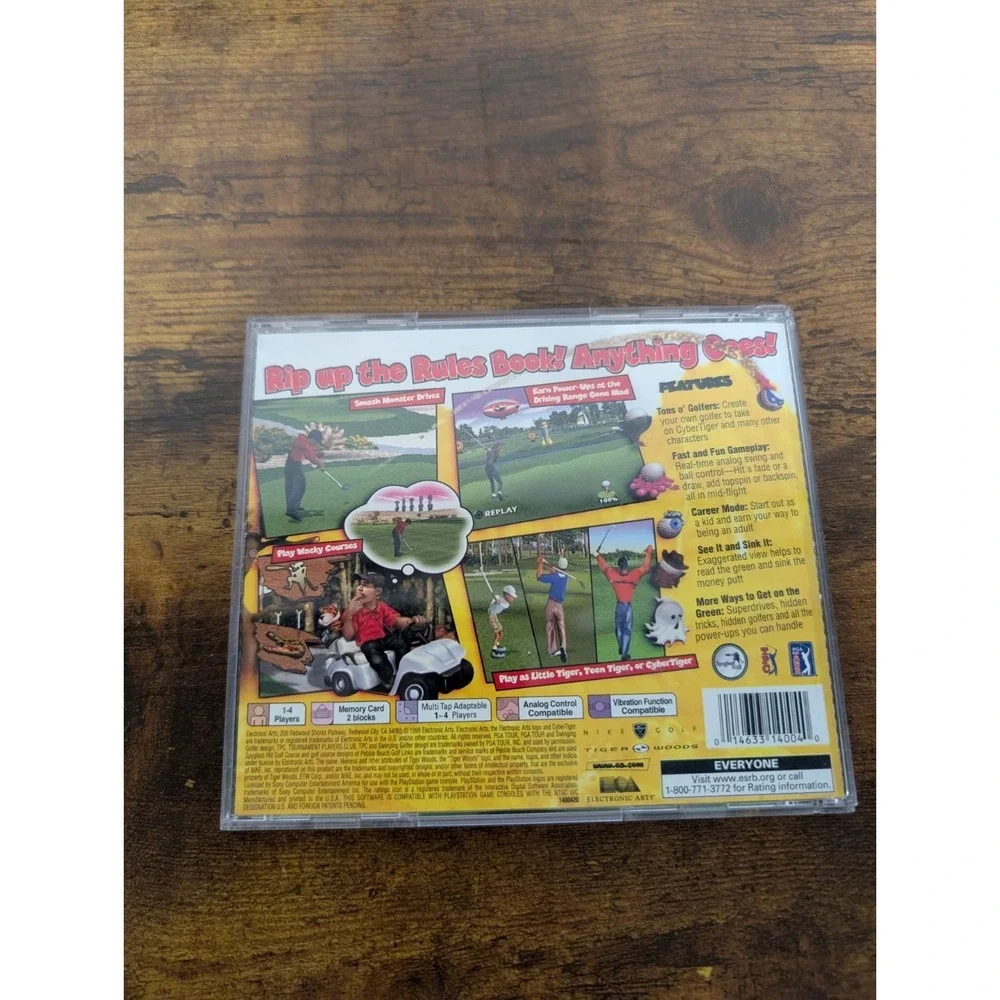 CyberTiger (Sony PlayStation 1, 1999)‎ PS1 Complete CIB W/ Reg Card